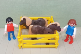 Playmobil 3579 kinderen met pony's - jaren 80