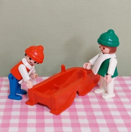 Vintage Playmobil 3327 kinderen met slee - jaren 80