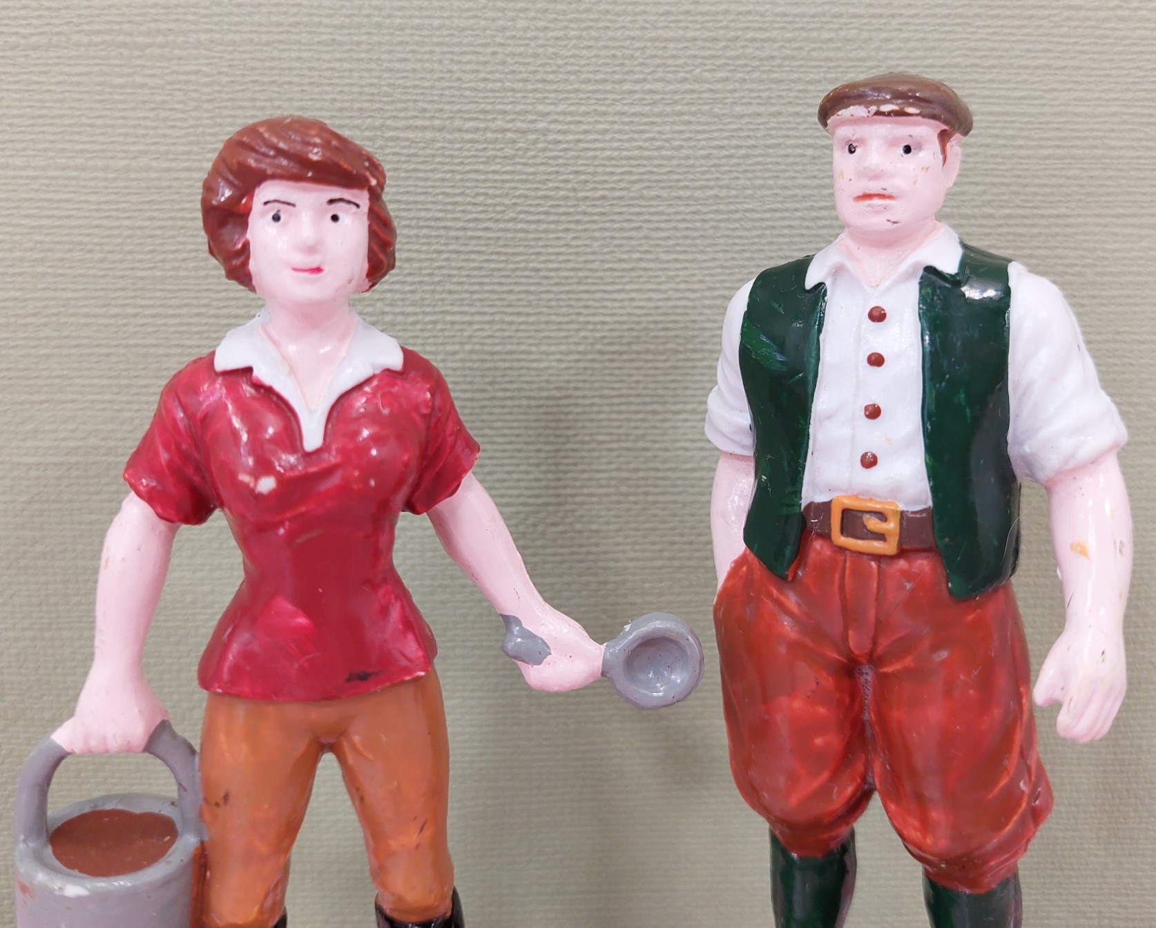 Vintage E.L.C. figuren boer en boerin - Boerderij boerderijdieren