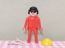 Vintage Playmobil 3237 ziekenhuis patient figuur rood - 1976