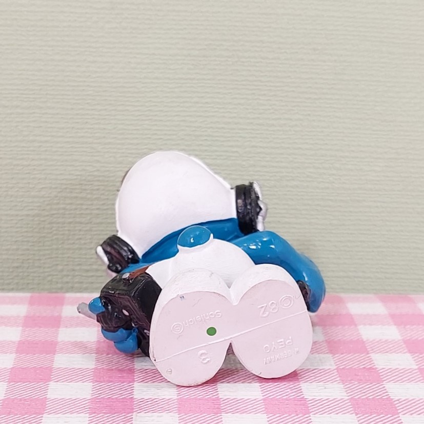 Vintage Smurf Schleich 20143 Radio koptelefoon Peyo 1982