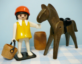 Vintage Playmobil boerderij / western figuur - boerin 1978