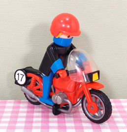 Vintage Playmobil 3565 racemotor met motorrijder  - Playmobil motoren