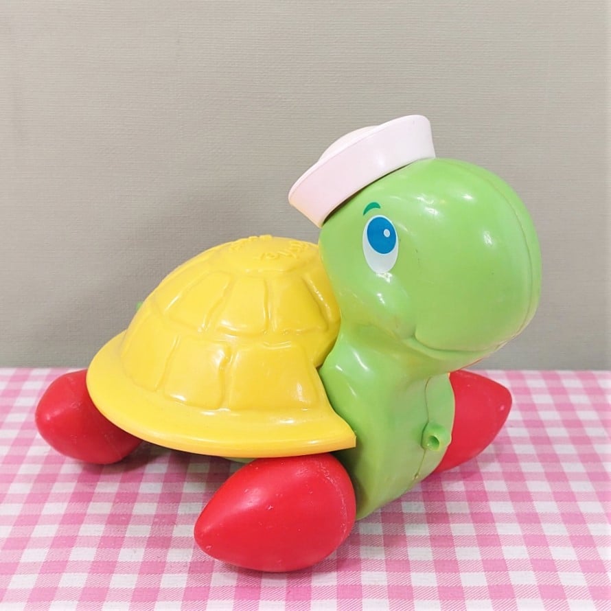 Vintage Fisher Price schildpad Tag-Along Turtle - 1977 - Jaren 70