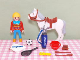 Playmobil 4949 Multisport Meisje met paard en sport accessoires - Playmobil Sport