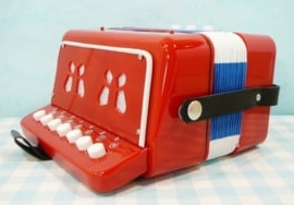 Speelgoed muziekinstrument Accordeon - rood