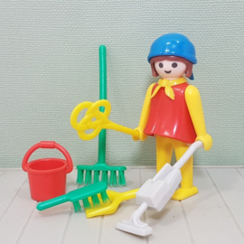 Vintage Playmobil 3315 werkster - schoonmaakster - 1976/1980