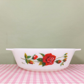 JAJ England vintage ovenschaal rode rozen 20 cm - Brio