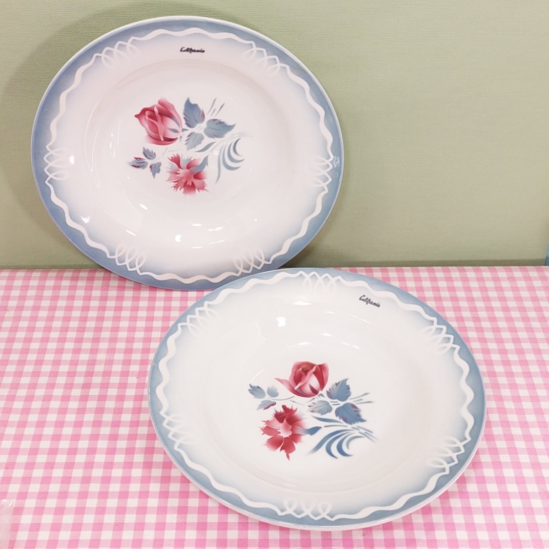 Vintage California - Maastricht servies diepe borden - set 2 - Jaren 40/50