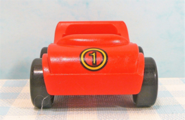 Vintage Lego Duplo figuur 2 racewagens - Voertuigen