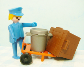 Vintage Playmobil 3323 kruier met bagage - station - 1974 /1981