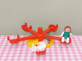 Vintage Playmobil 3416 kinderen met draaimolen - speeltuin - 1981