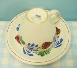 Vintage Boch Boerenbont servies  - kop en schotel