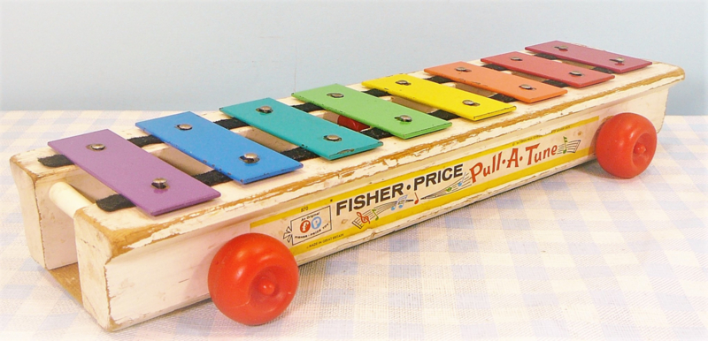 Vintage Fisher Price Xylofoon Pull-A-Tune 870 - 1964