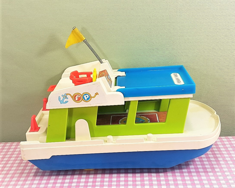 Vintage Fisher Price 985 Happy House Boat -  1972