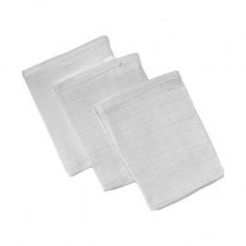 Hydrofiel washandjes Wit 3 stuks