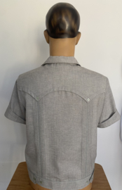 Motor Kulture, Embroidery Twin Peaks Shirt in Light Grey.