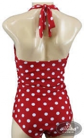 Aloha Beachwear, Vintage Pinup Badpak Red Polkadot.