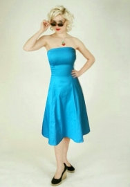 Hotrod Hussy, Julia Dress in Turquoise. Glamrock Original!