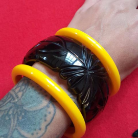 Bow and Crossbones, Fakelite Bangle.