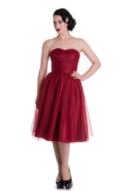 Hell Bunny, Tamara Party Dress in Red in medium.