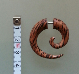 Fake Stretcher "Spiral Brown Zebra Wood"