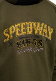 King Kerosin, Sweat Jacket In Olive Green Speedway Kings