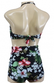 Aloha Beachwear, Bandeau Bikini Hawai Vintage High Waist in Small.