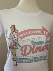 PinRock, Peggy Sue Tshirt White in Large.