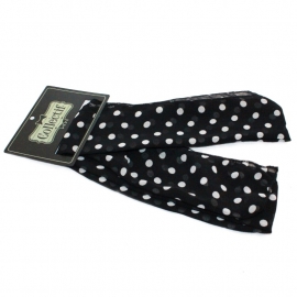 Collectif, Sash Scarf Polkadot Chiffon in Black.