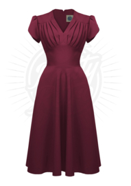 Pretty Retro, Retro 50's Swing Dress in Wine.