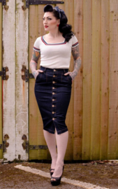 Rumble 59, High Waisted Jeans Skirt Second Skin.
