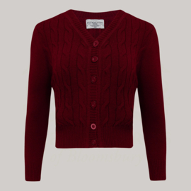 Knit Cardigan in Wine