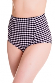 Hell Bunny, Elise Bikini in Black White Gingham small/ medium.