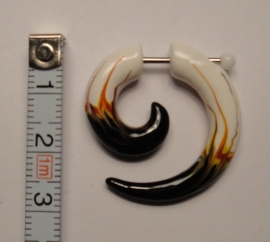 Fake Acrylic Stretcher "Spiral Flames White"