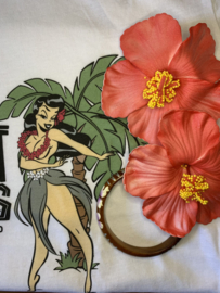 PinRock, Hula Girls Tshirt White.