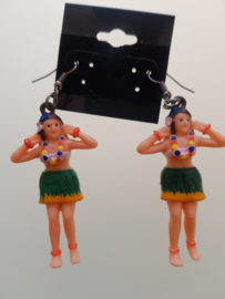 Earrings with Hula girls