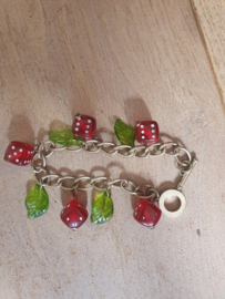 Bow and Crossbones, Dice Bracelet.