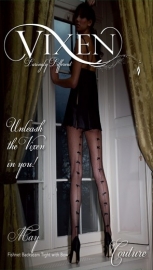 Vixen May, Fishnet Tights with Bows