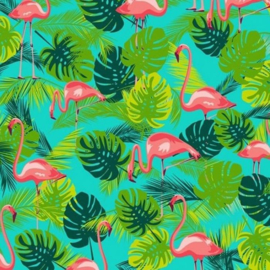 Kitsch Kitchen, Oilcloth Flamingo.