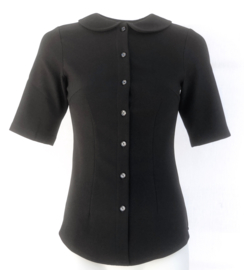 Daisy Dapper, Pan Top in Black,