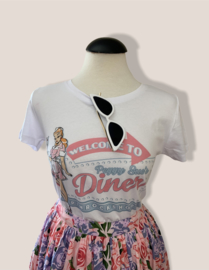 PinRock, Peggy Sue Tshirt White in Large.