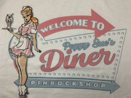 PinRock, Peggy Sue Tshirt White in Large.