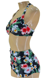 Aloha Beachwear, 50's Bikini in Tropical Orchid.