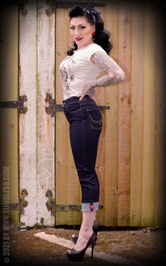 Rumble 59, Denim Capri Second Skin.