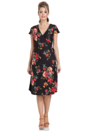 Voodoo Vixen, Sophia Floral Wrap Dress in Small.