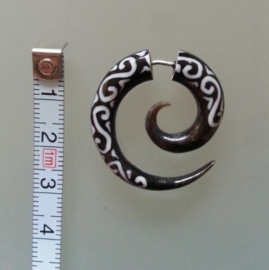 Fake Stretcher "Spiral Black Horn infinity Inlay"