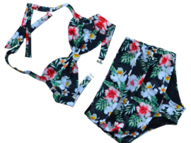 Aloha Beachwear, 50's Bikini in Tropical Orchid.