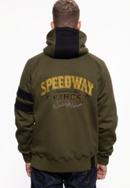 King Kerosin, Sweat Jacket In Olive Green Speedway Kings