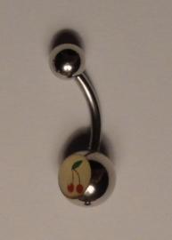 Navel piercing "White Cherry"